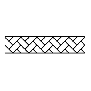 Herringbone Header Concrete Stencil
