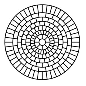 Medium Brick Rosette Concrete Stencil