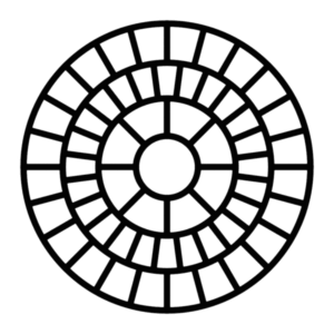 Small Brick Rosette Concrete Stencil
