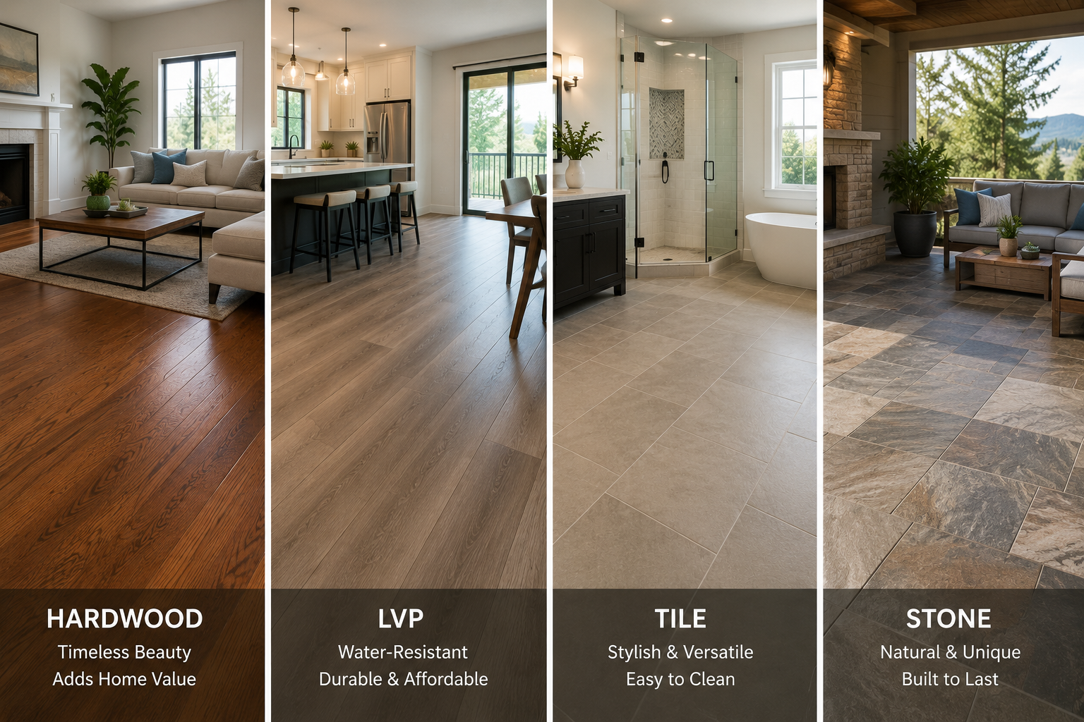 Hardwood, LVP, Tile, and Stone: Choosing Flooring Materials That Last