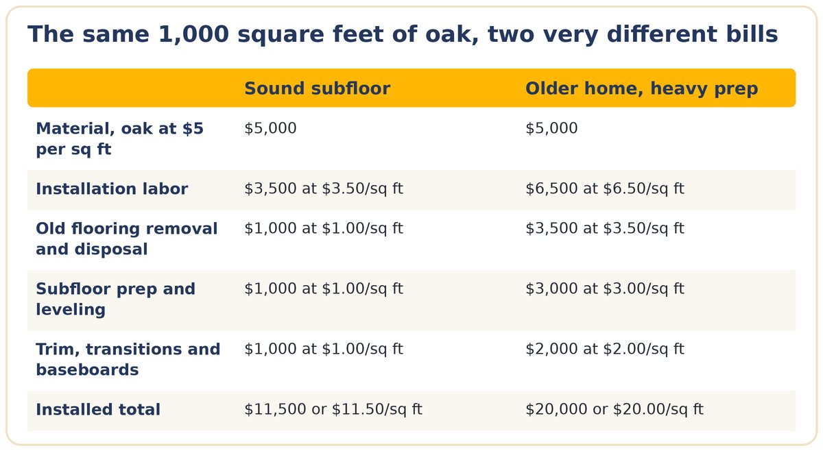 cost to install hardwood floors
