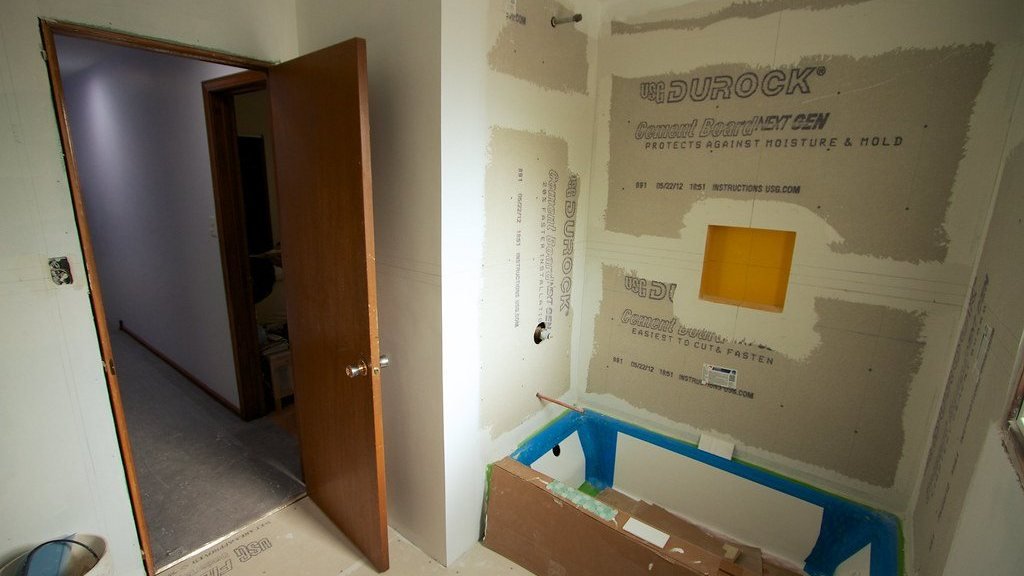 how to tile a shower — cement board substrate