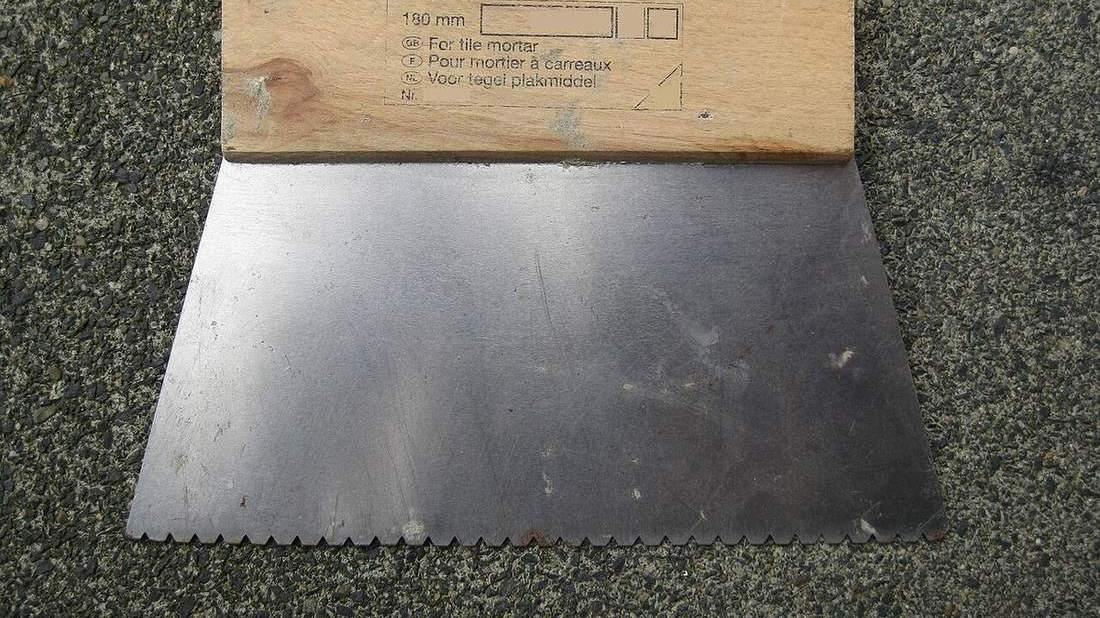 how to tile a shower — notched trowel