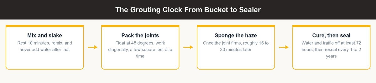how to grout tile
