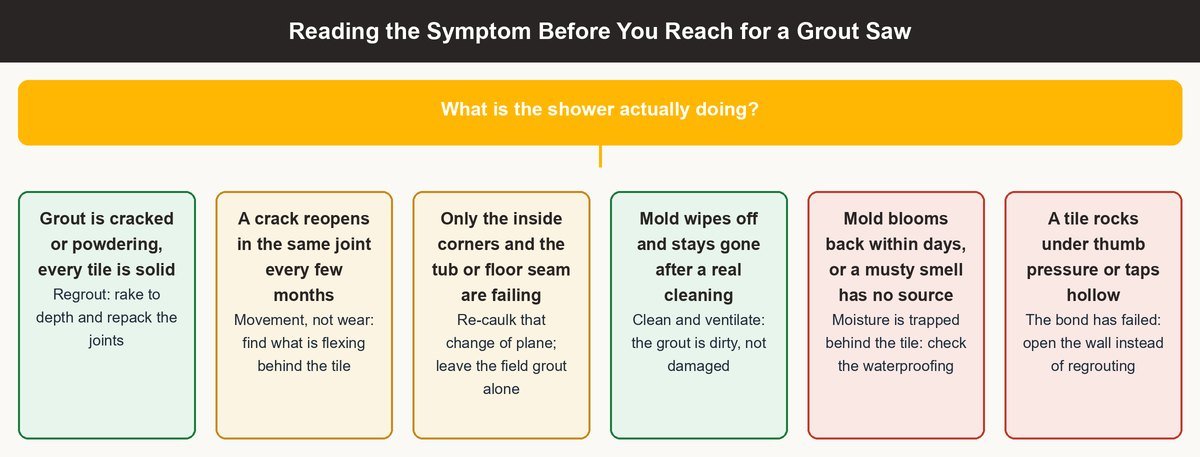 how to regrout a shower